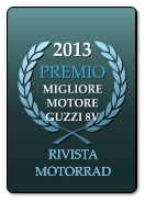 2013 PREMIO  MIGLIORE MOTORE GUZZI 8V  RIVISTA MOTORRAD RIVISTA MOTORRAD