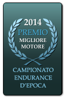 2014 PREMIO  MIGLIORE MOTORE  CAMPIONATO ENDURANCE D’EPOCA CAMPIONATO ENDURANCE D’EPOCA
